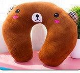 1PC Multi-Color Cartoon U Shaped Neck Pillow Comfortable Travel Pillow Inflatable Pillow Neck Pillow Lightweight Soft Pillows Comfortable Multi-Color Cartoon U Shaped Neck Travel Pillow U Shaped Car Pillow For Office Travel Airplane