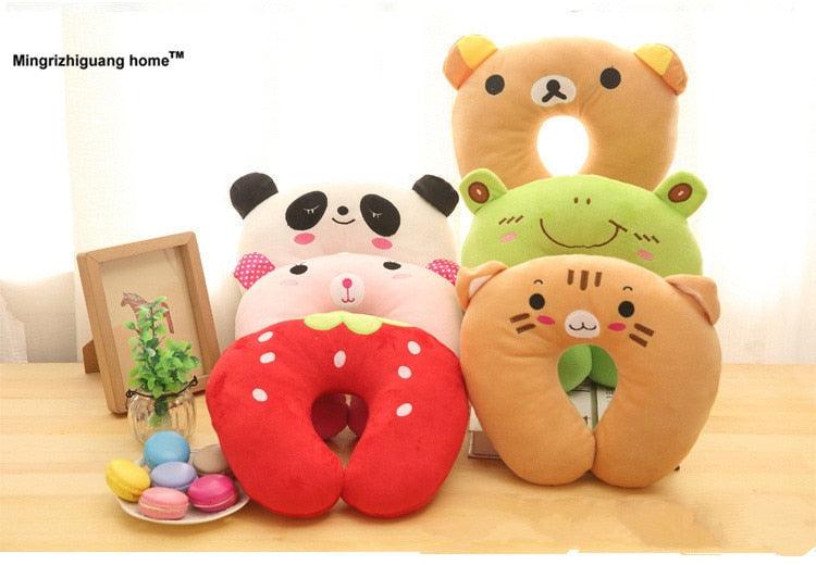 1PC Multi-Color Cartoon U Shaped Neck Pillow Comfortable Travel Pillow Inflatable Pillow Neck Pillow Lightweight Soft Pillows Comfortable Multi-Color Cartoon U Shaped Neck Travel Pillow U Shaped Car Pillow For Office Travel Airplane