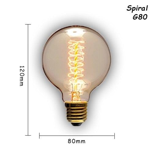 1pc Retro Lamp Edison Bulb Incandescent Living Room Decoration Vintage Lamp Filament Dimmable Amber Glass Antique Filament Light Bulbs