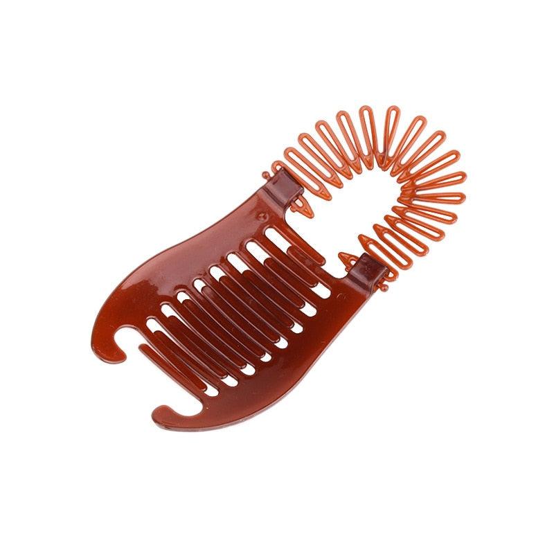 1PC Woman Elastics Hair Braider Banana Clip Scorpion Type Hair Holding Tool Ponytail Rubber Bands Ponytail Mohawk Bun Maker Accessories For Curly Hair Women