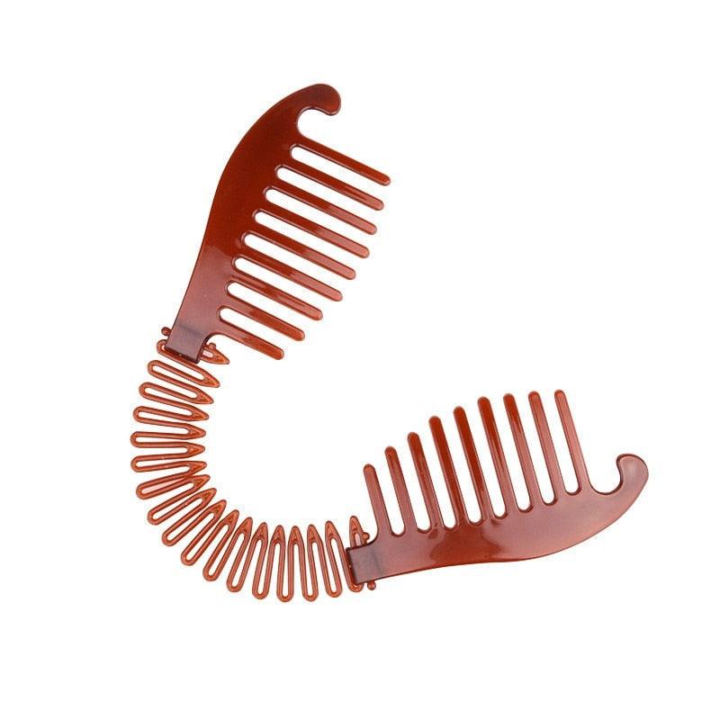 1PC Woman Elastics Hair Braider Banana Clip Scorpion Type Hair Holding Tool Ponytail Rubber Bands Ponytail Mohawk Bun Maker Accessories For Curly Hair Women
