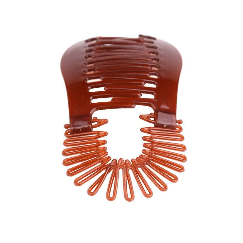 1PC Woman Elastics Hair Braider Banana Clip Scorpion Type Hair Holding Tool Ponytail Rubber Bands Ponytail Mohawk Bun Maker Accessories For Curly Hair Women