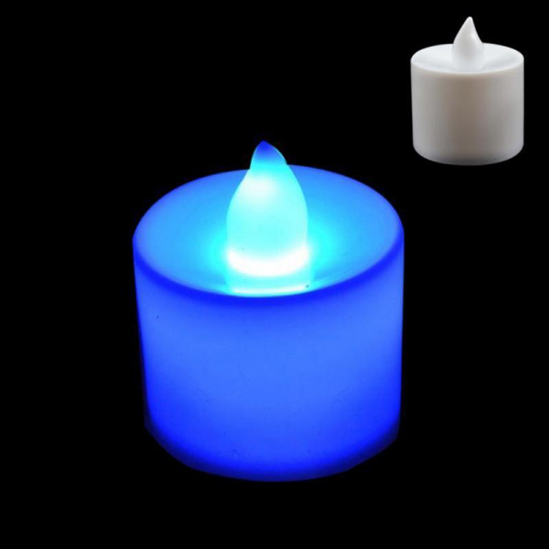 1pcs Multicolor LED Candle Colored Battery Operated Flickering Electric LED Tea Lights Bulk for Christmas Party Wedding Decorations Battery Operated LED Tea Lights Candle Home Wedding Birthday Party Prop Decoration