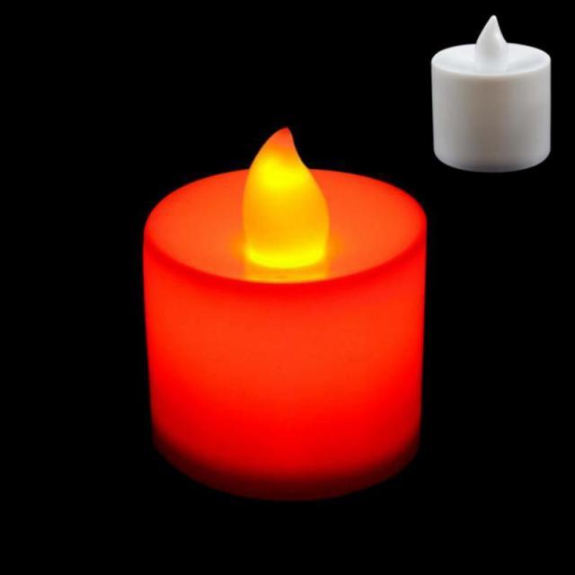 1pcs Multicolor LED Candle Colored Battery Operated Flickering Electric LED Tea Lights Bulk for Christmas Party Wedding Decorations Battery Operated LED Tea Lights Candle Home Wedding Birthday Party Prop Decoration