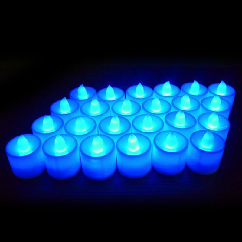1pcs Multicolor LED Candle Colored Battery Operated Flickering Electric LED Tea Lights Bulk for Christmas Party Wedding Decorations Battery Operated LED Tea Lights Candle Home Wedding Birthday Party Prop Decoration