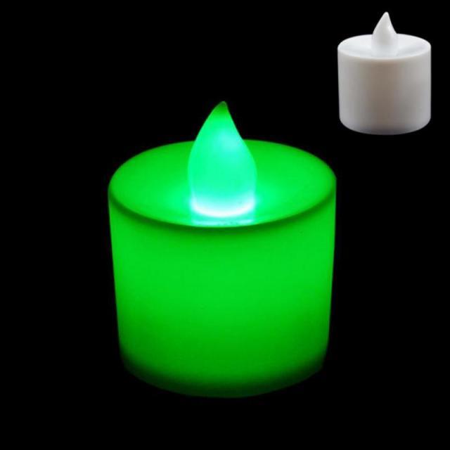1pcs Multicolor LED Candle Colored Battery Operated Flickering Electric LED Tea Lights Bulk for Christmas Party Wedding Decorations Battery Operated LED Tea Lights Candle Home Wedding Birthday Party Prop Decoration