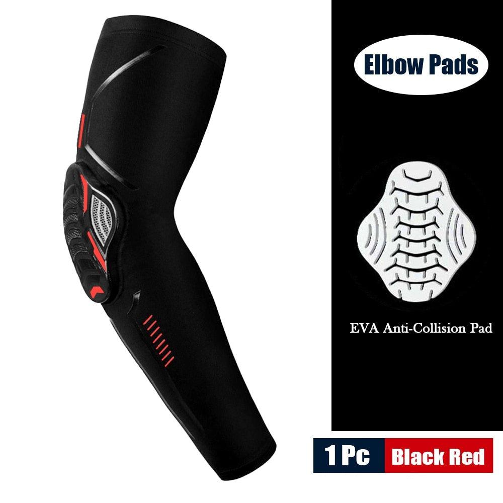 1Piece Sports Elbow Support Pads Breathable Arm Compression Shield Shape Crash Proof Elbow Pads Arm Sleeve Compression Sleeve For Outdoor Sports Running Basketball Football Volleyball Arm Cover
