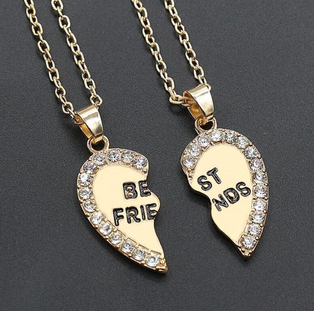 2 Pcs/Set Fashion Best Friends Charm Bracelets For Women Girls Heart Friendship Forever Jewelry Bracelets For Women Cute Jewelry Love Sister Best Friend Charm Bracelet For Girls Best Gifts For Friends