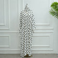 2-Piece Polka Dot Print Open Abaya Set(MOA316)