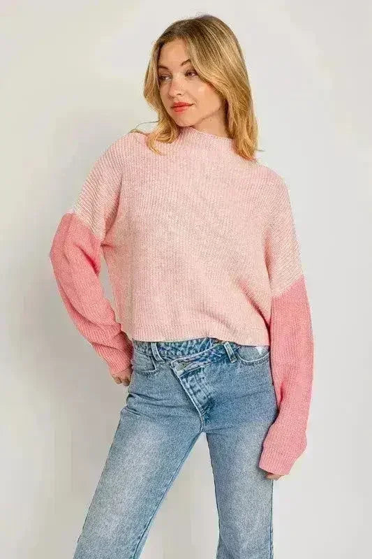 Color Block Oversize Sweater – Bold & Cozy Winter Knit