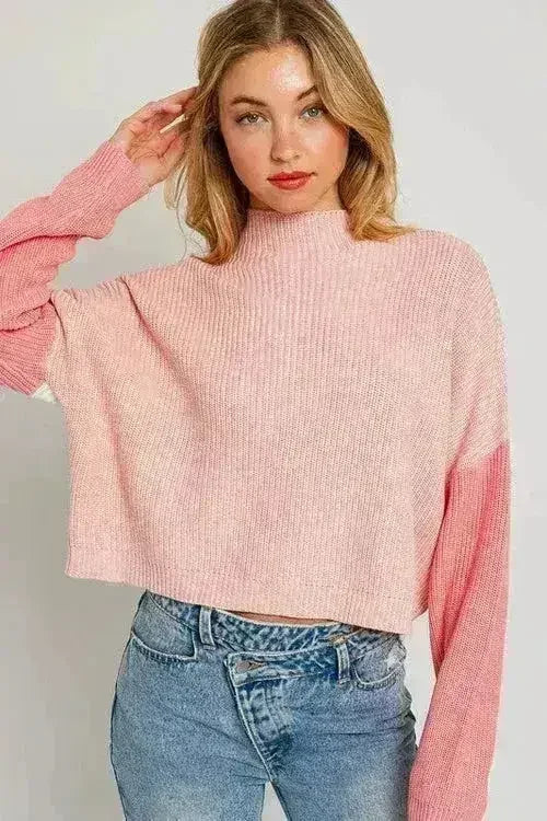 Color Block Oversize Sweater – Bold & Cozy Winter Knit