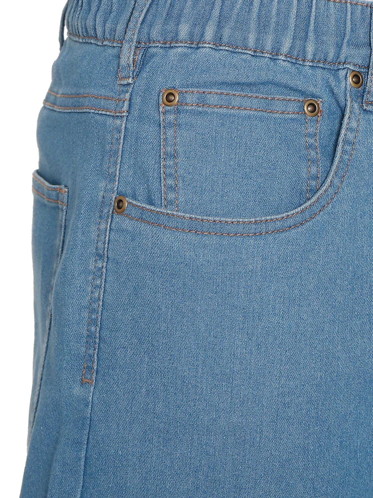 Men's Pull-On Denim and Twill Pants — Elastic Waist Easy Fit
