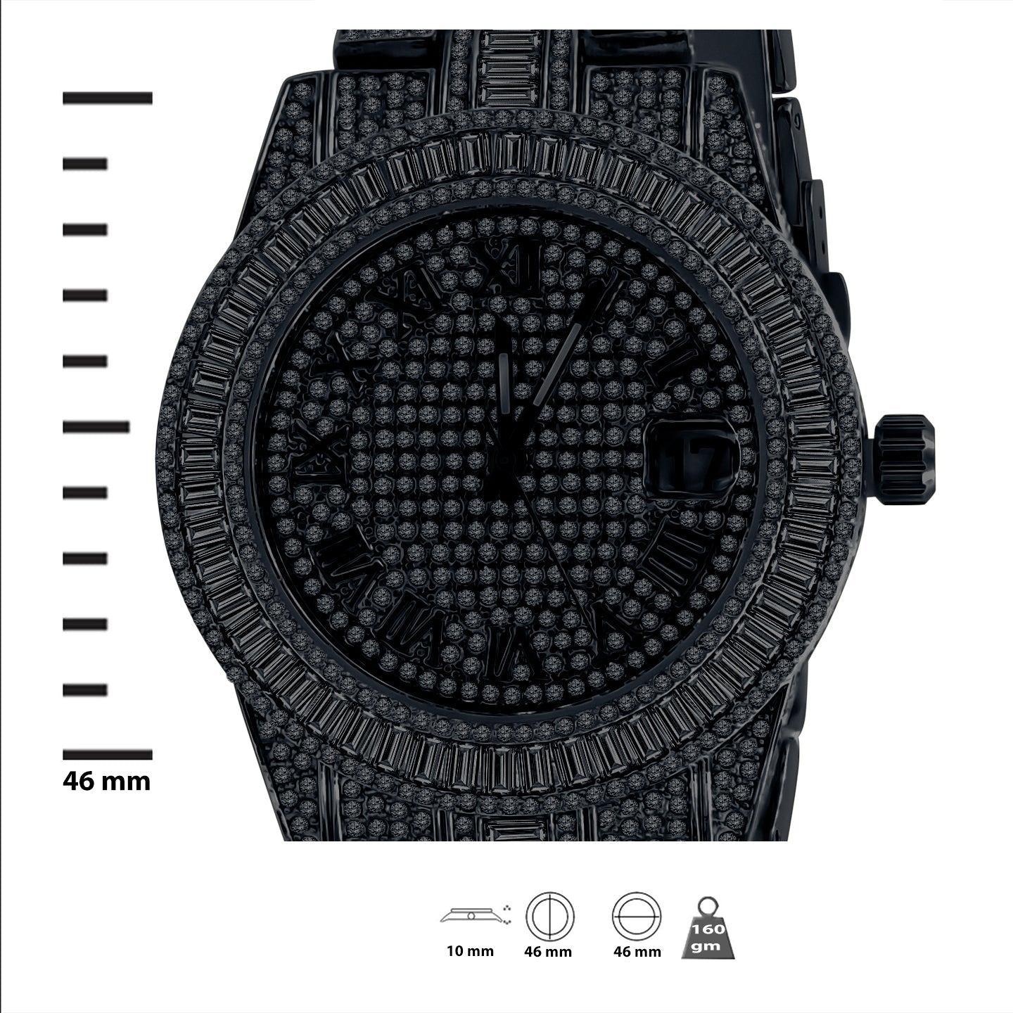 OYSTER CRYSTAL STONES WATCH SET | 530753