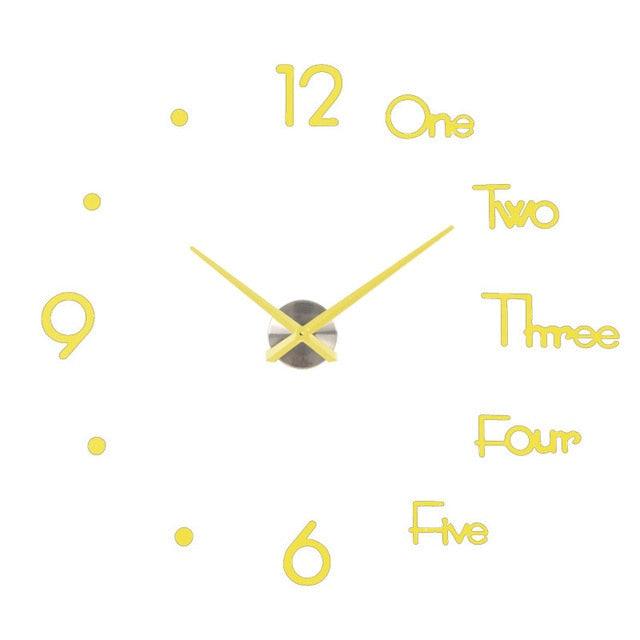 2021 Fashion 3D Big Size Wall Clock Mirror Sticker Large 3D Frameless Wall Clock Stickers Wall Decoration for Living Room Bedroom Office  Brief Living Decor Room Wall Clock Modern Design Silent Acrylic