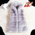 2022 Winter Sleeveless Artificial Fox Fur Coat Gilet Faux Fur Jacket