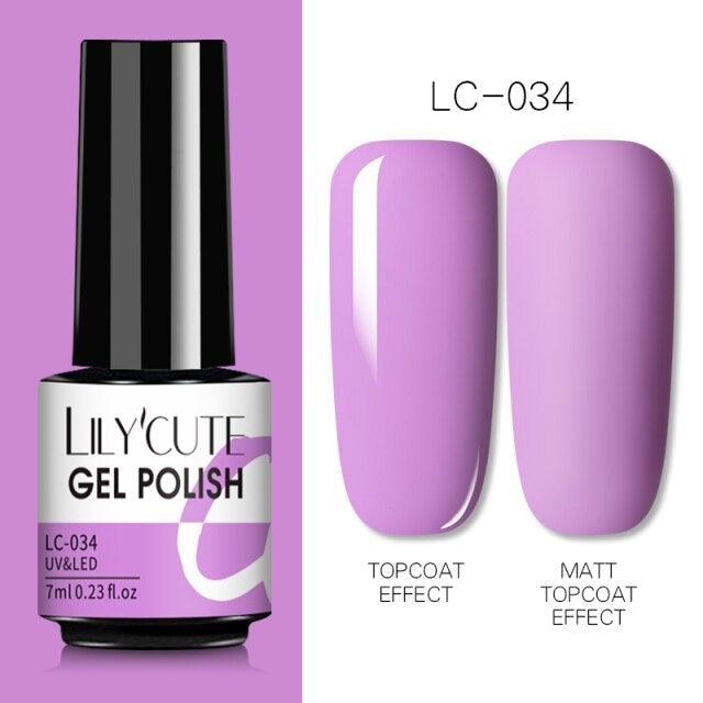 2022 New Fashion Purple Womens Nail Gel 7ml Permanent UV LED Base Matte Glossy Luxury Colorful Effect Nail Gel for Women and Girls