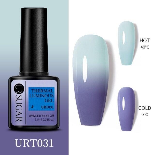 2022 NEW Purple Gel Nail Polish UV Color Changing Gel Nail Polish Stylish Three Layer Effect For Womens