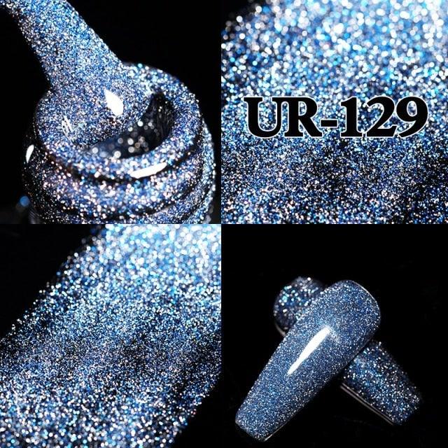 2022 New Reflective Glitter Nail Gel 8ml  Permanent UV/LED Glossy Effect Popular Diamond Nail Gel Design For Womens