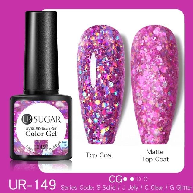 2022 New Reflective Glitter Nail Gel 8ml  Permanent UV/LED Glossy Effect Popular Diamond Nail Gel Design For Womens