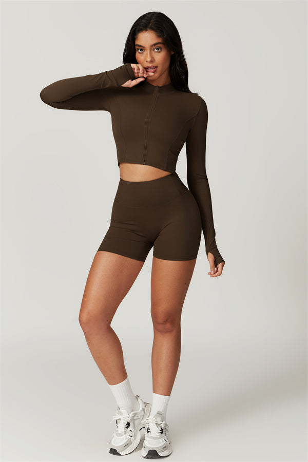 The Eloise Jacket Sports Bra Shorts 3-Piece Set