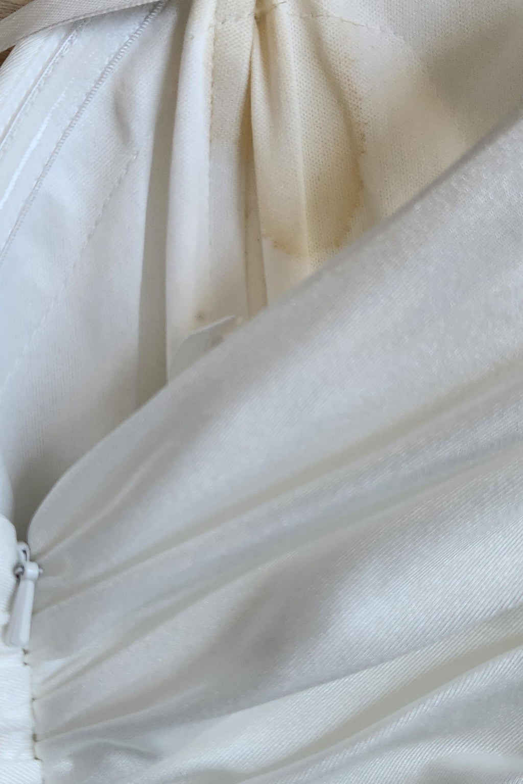 CLEARANCE - Ladivine WN315 Long Draped Off The Shoulder Bridal Gown With Overskirt (Size 10)