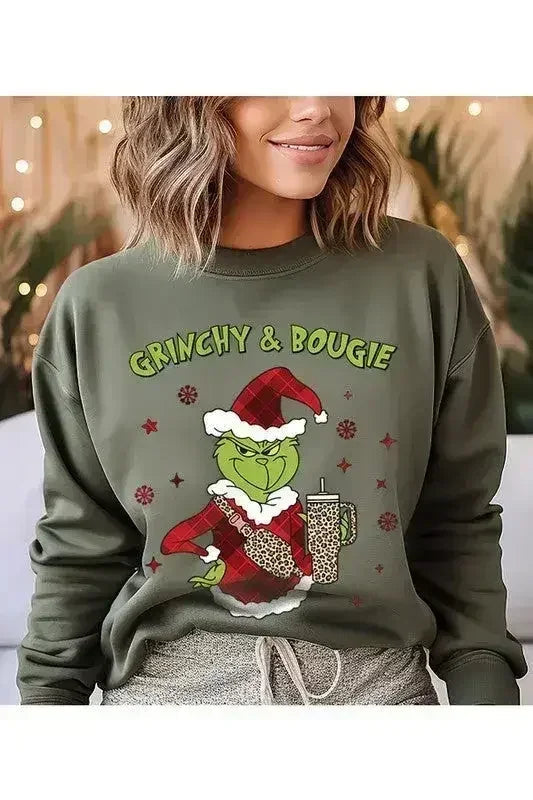 GRINCHY & BOUGIE Fleece Sweatshirt