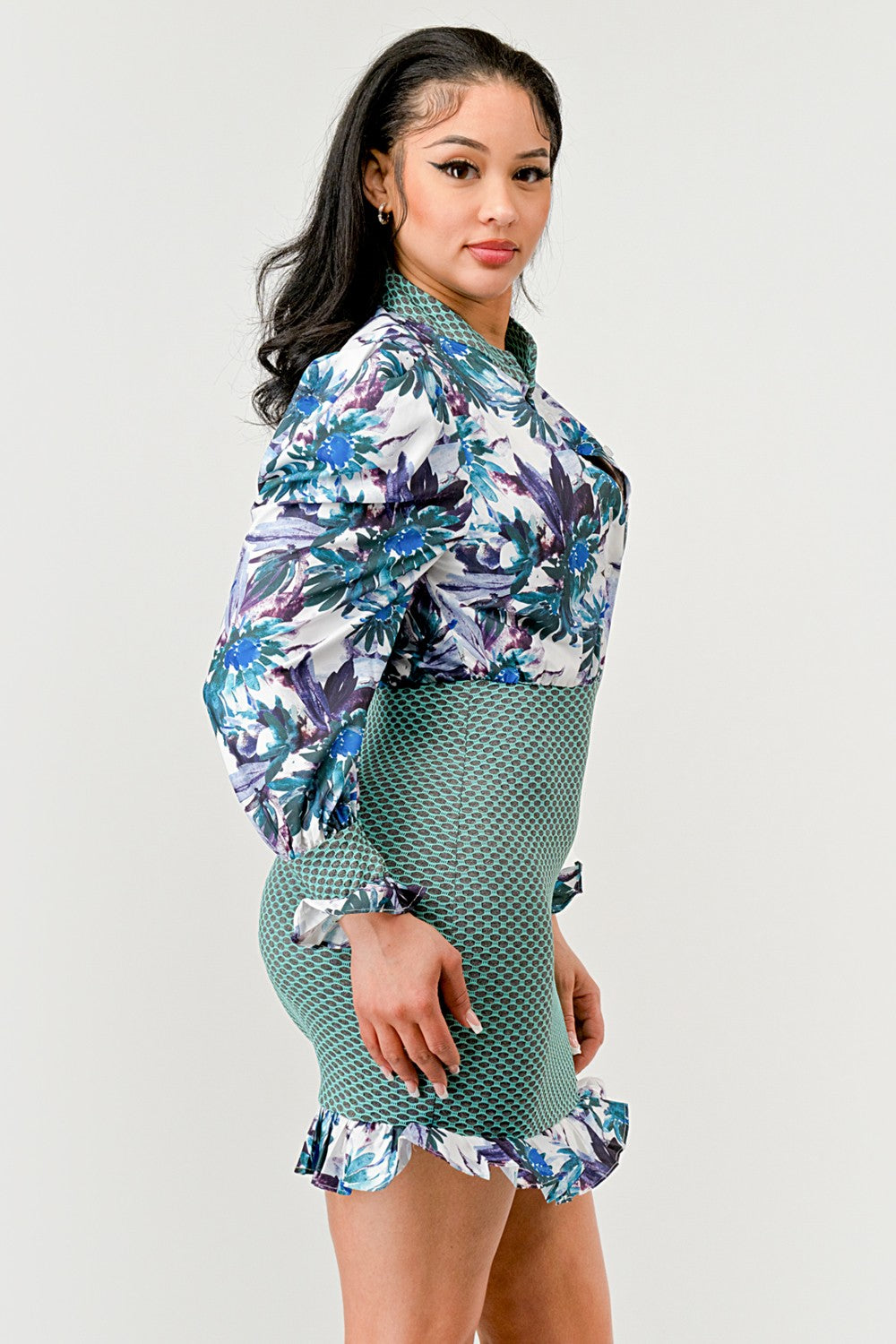 SALE Tropical Elegance Mini Dress