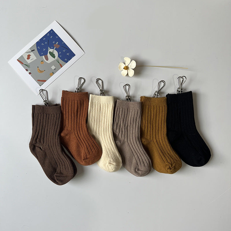 Baby Toddler Cotton Solid Color Short Newborn Casual Comfortable Socks For Kids Boys And Girl