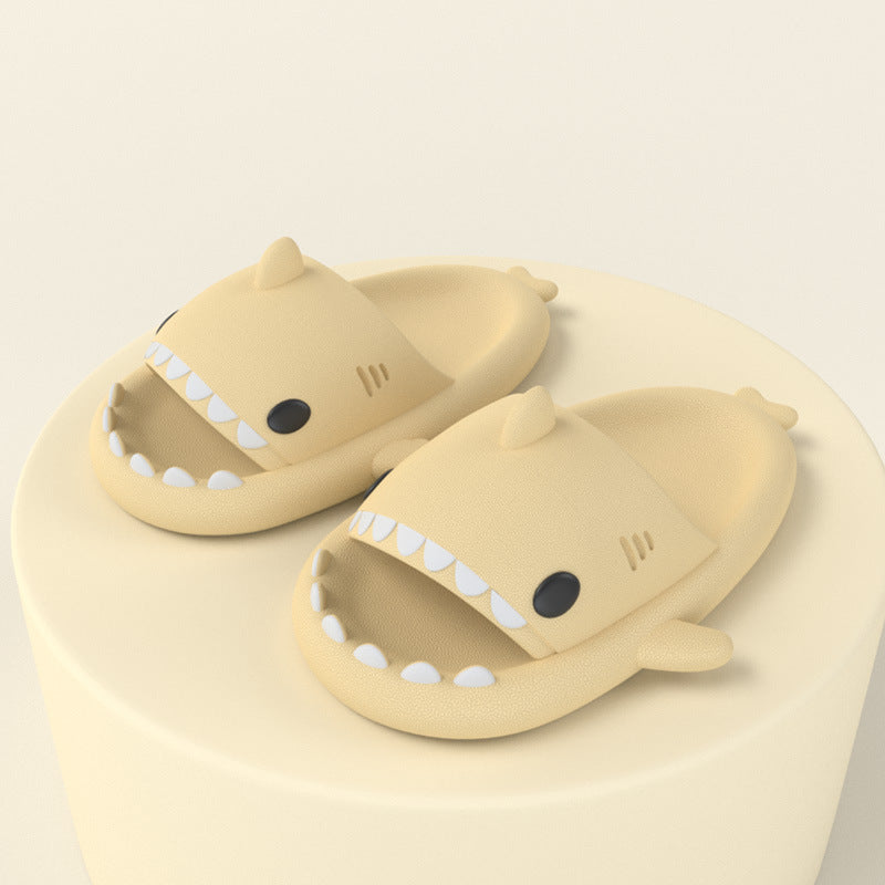 New Men and Women Summer Slippers Lovely Shark Shape Slides Outdoor Women Shoes Flip Flops Lightweight Open Toe Beach Pool Slides Sandals Shark Shower Slipper