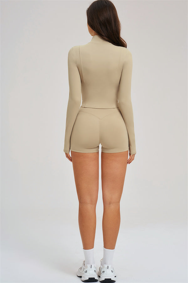 The Sizzle Zip Jacket Sports Bra Shorts 3-Piece Set