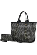 Vegan Leather Tote & Wallet Set - Gold Chain Strap | Femstylo