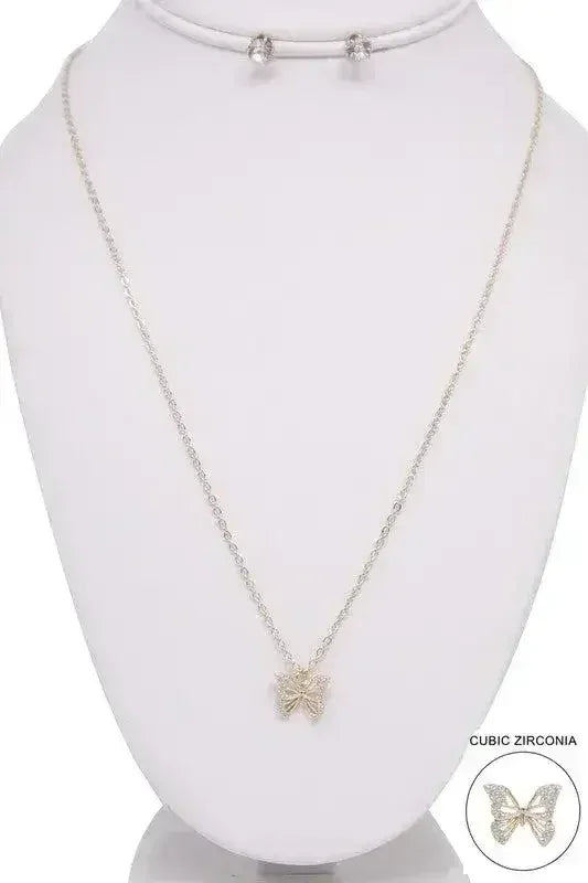 BUTTERFLY PENDANT NECKLACE