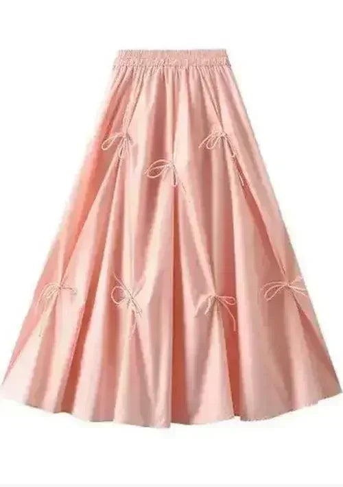 High waist bow skirt