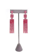Rhinestone Drop Earrings | Sparkling Tassel Dangle Earrings - Femstylo