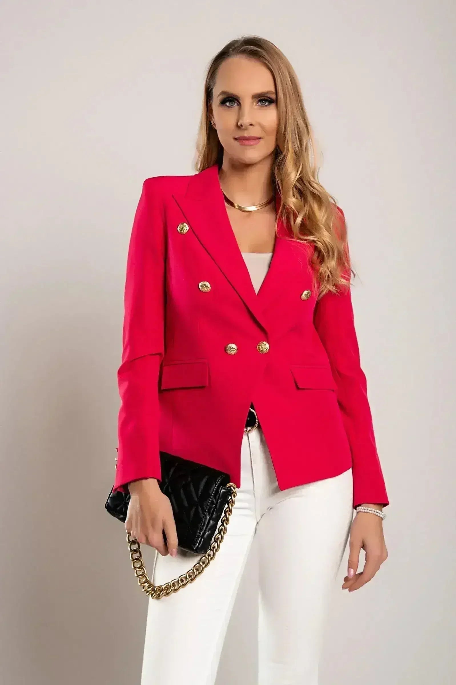 Fuchsia Caorla Red Blazer - Italian Made | Sizes S-3XL