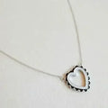 Scallop Edge Heart Necklace - 18k Gold Plated | Femstylo