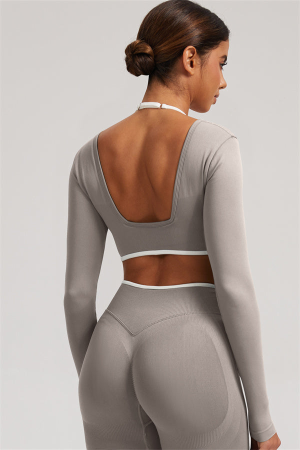 The Elevate New Long Sleeve Crop top Leggings 2-Piece Set