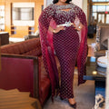 Dress Shawl Gold Sexy Sheath Slim Dress