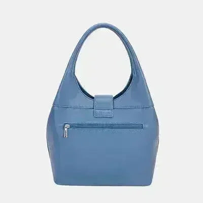 David Jones Rivet Handbag – Edgy PU Leather Medium Tote | Femstylo