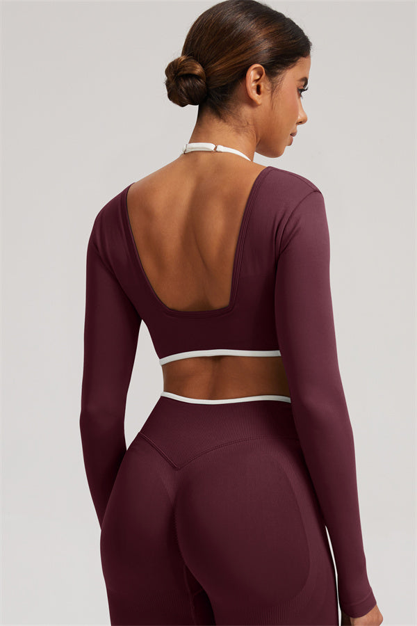 The Elevate Long Sleeve Crop top Leggings 2-Piece Set