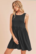 Round Neck Mini Tank Summer Comfortable Dress For Women – Versatile Wardrobe Essential for Effortless Style