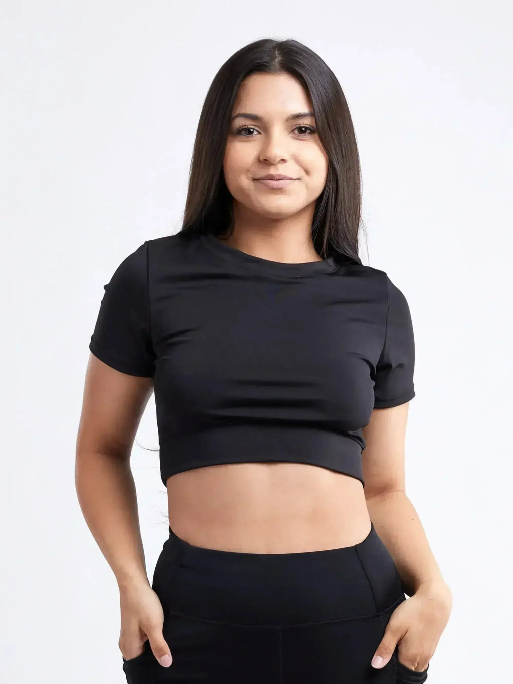 Women's Lightweight Short-Sleeve Crop Top - Workout & Casual
