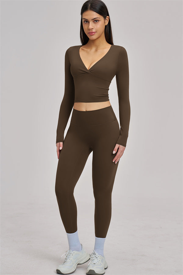 The Swoon Long Sleeve Crop top Leggings 2-Piece Set