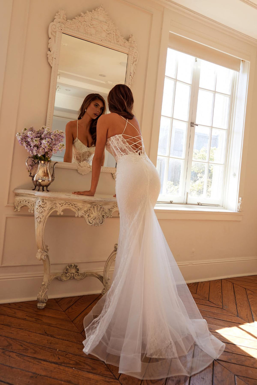 Juliet JT2481UW Embellished Lace Mermaid Bridal Dress