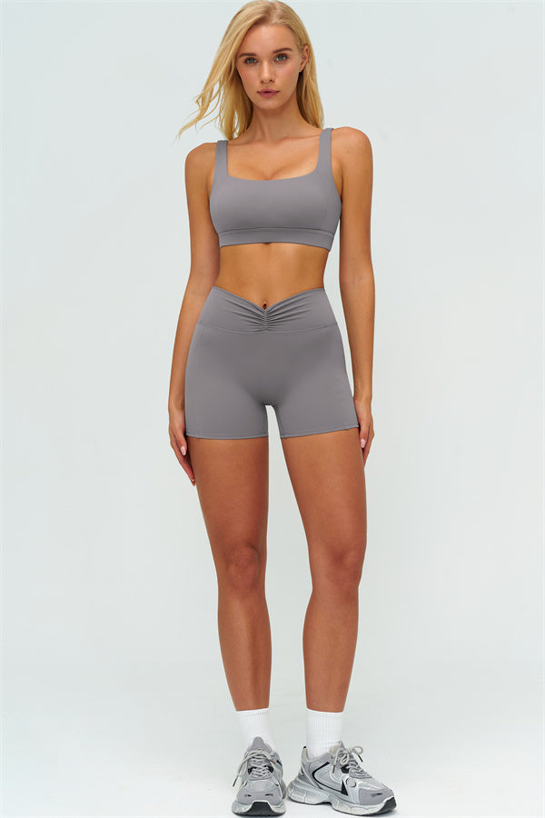 The Lushness V-Back Sports Bra Shorts 2-Piece Set