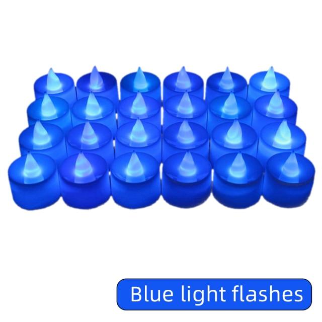 24pcs LED Candle Multicolor Color Lamp Flame Tea Light Heart-Shaped Rocking Tea Candles For Wedding Birthday Party Decoration Multi Color Changing Votive Flameless Candles With Remote And Timer Battery Operated Led Tea Light Candles