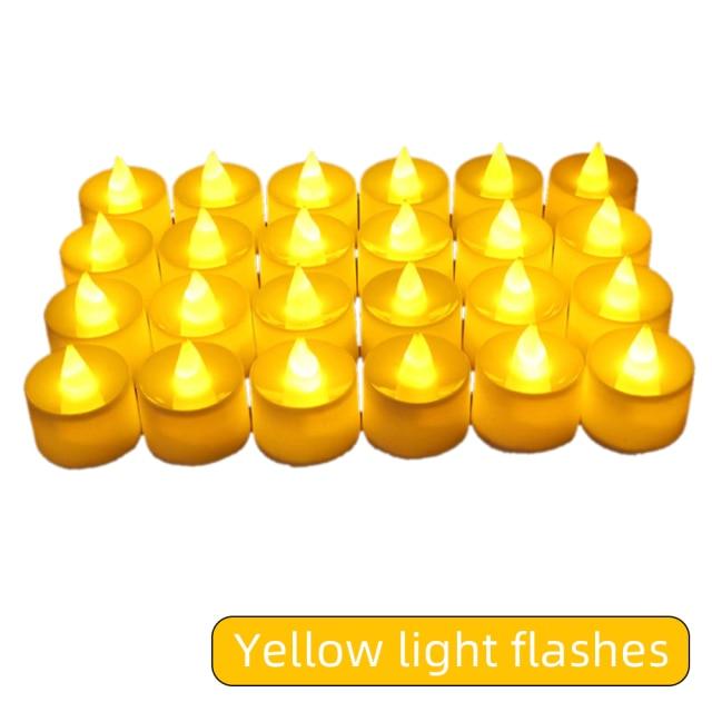 24pcs LED Candle Multicolor Color Lamp Flame Tea Light Heart-Shaped Rocking Tea Candles For Wedding Birthday Party Decoration Multi Color Changing Votive Flameless Candles With Remote And Timer Battery Operated Led Tea Light Candles