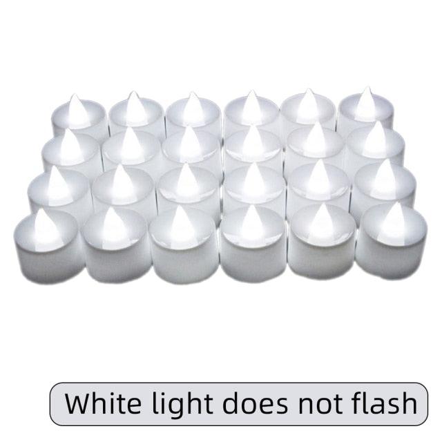 24pcs LED Candle Multicolor Color Lamp Flame Tea Light Heart-Shaped Rocking Tea Candles For Wedding Birthday Party Decoration Multi Color Changing Votive Flameless Candles With Remote And Timer Battery Operated Led Tea Light Candles
