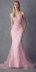 Juliet 250 Embellished Lace Mermaid Dress