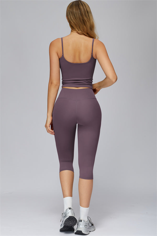 The FlexCore Crop Tank Capri Leggings 2-Piece Set
